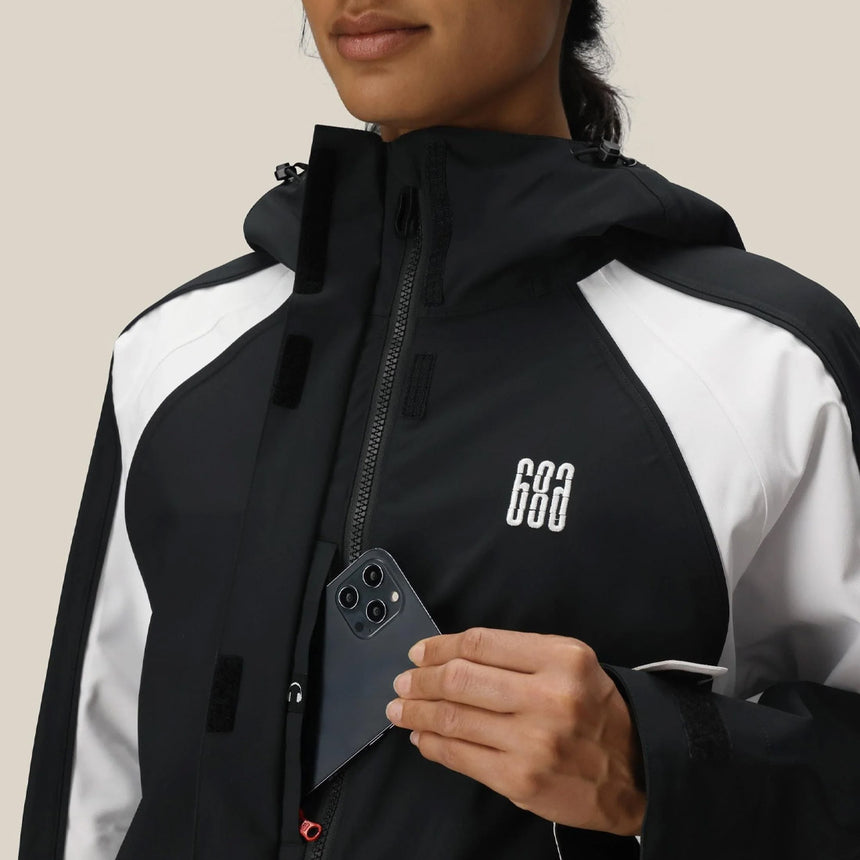 686 Women's Hologram Shell Jacket 2026 - Black Colorblock