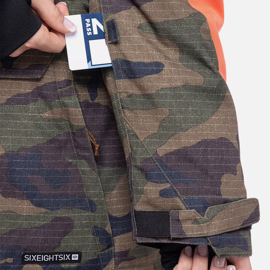 686 Women's Upton Insulated Anorak - Dark Camo Colorblock
