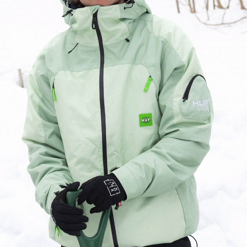 686 X Huf Double H Shell Jacket 2026 - Huf Green Colorblock