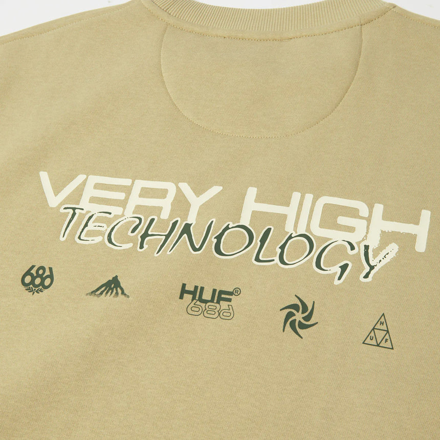 686 X Huf Premium Heavyweight Crew - Huf Elm