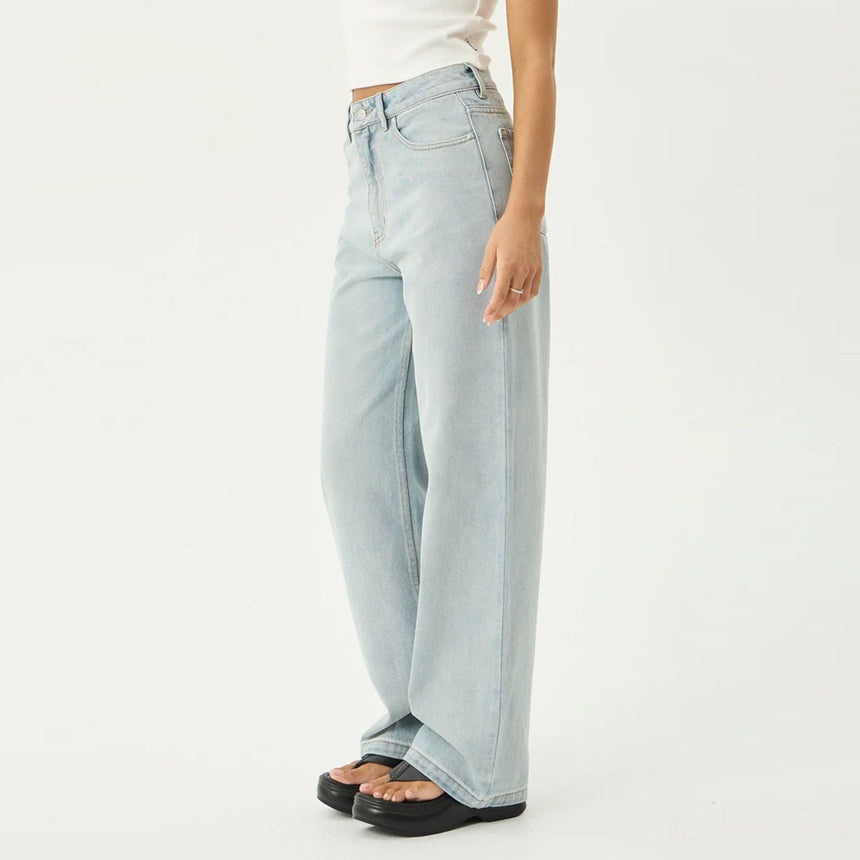 AFENDS Bella Denim Wide Leg Baggy Jean - Stone Blue