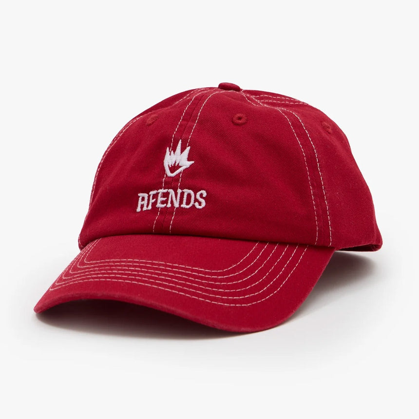 AFENDS Burnin Recycled 6 Panel Cap - Ketchup