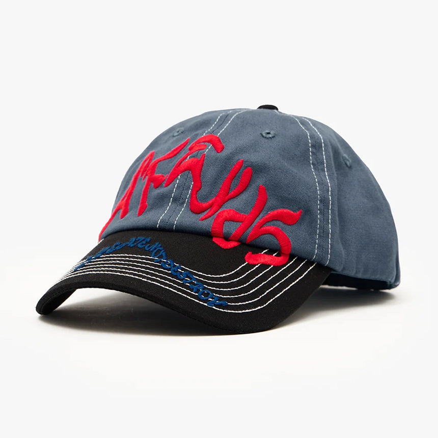 AFENDS Consider Recycled 6 Panel Cap - Slate Blue