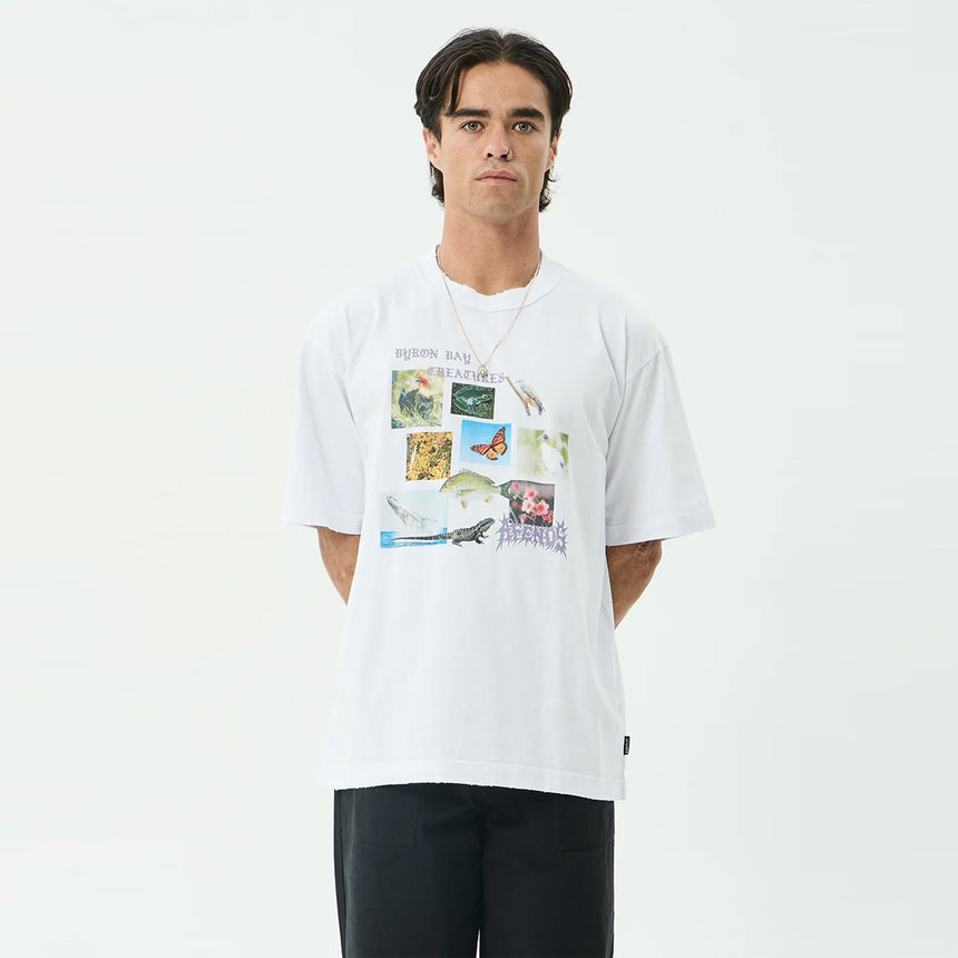 AFENDS Creatures Boxy Tee - White