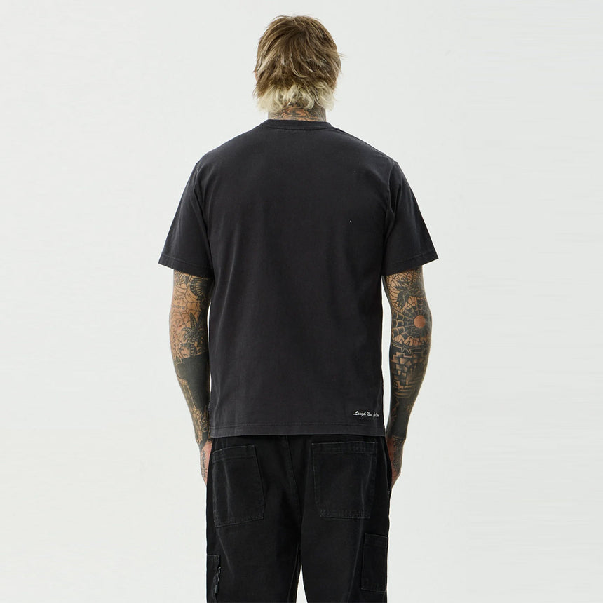 AFENDS Cry Later Retro Fit Tee - Stone Black