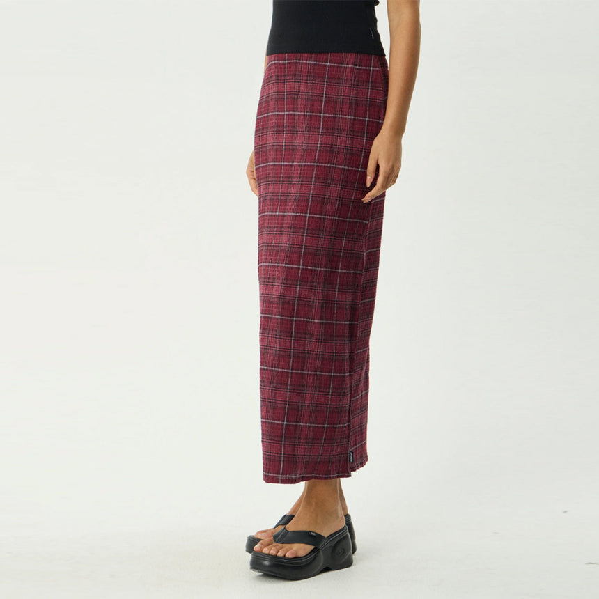 AFENDS Eboni Seersucker Maxi Skirt - Port Check