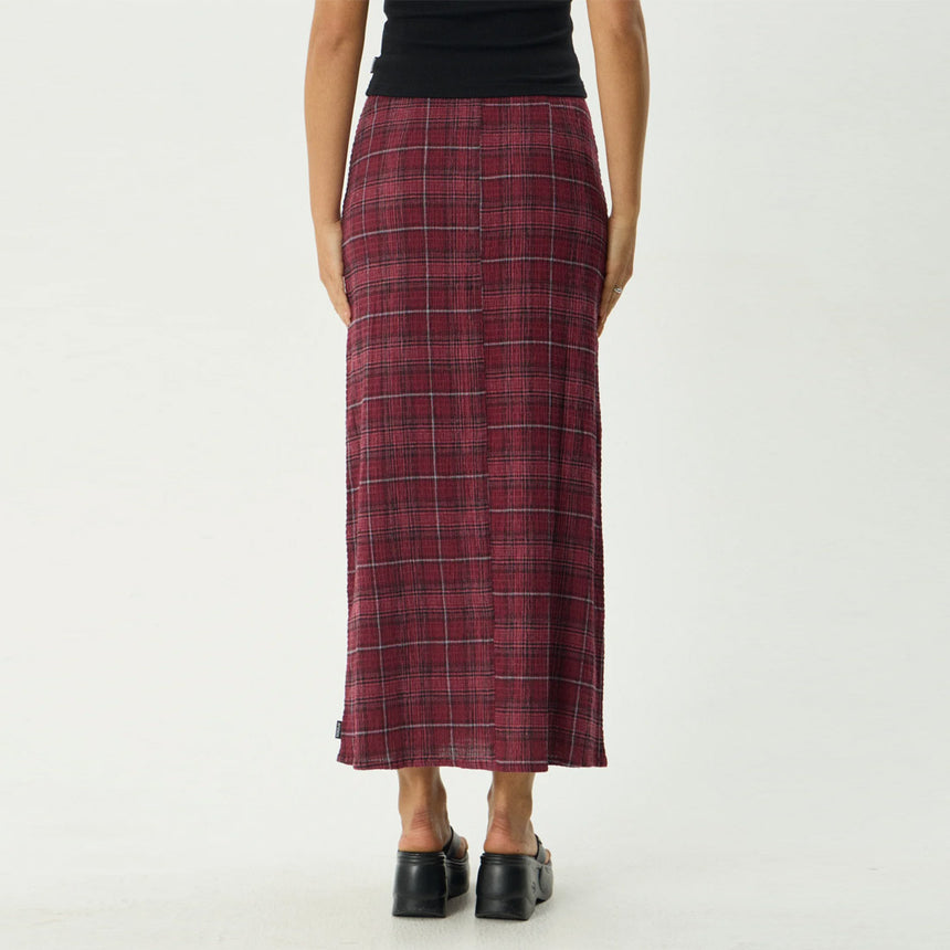 AFENDS Eboni Seersucker Maxi Skirt - Port Check