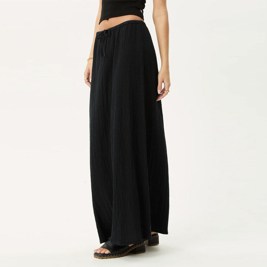 AFENDS Frida Seersucker Maxi Skirt - Black