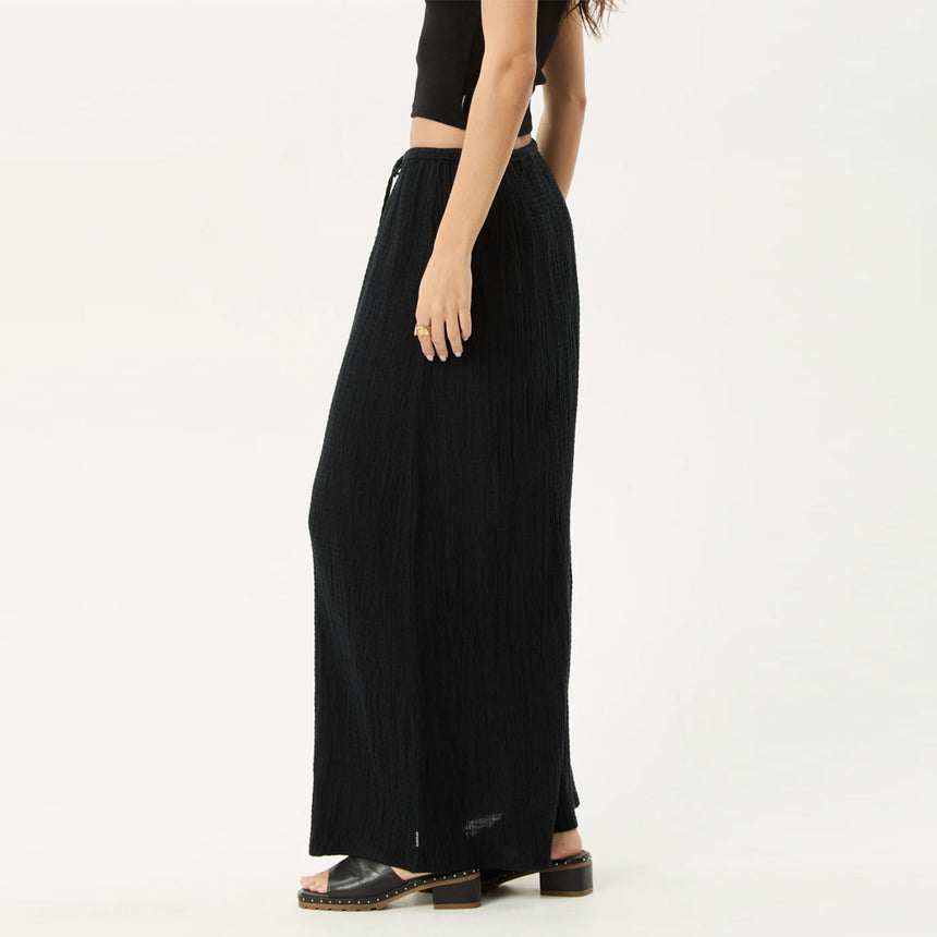AFENDS Frida Seersucker Maxi Skirt - Black