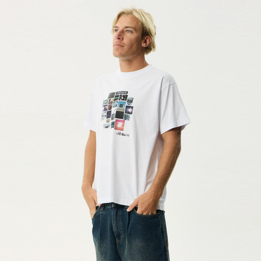 AFENDS Framed Boxy Tee - White