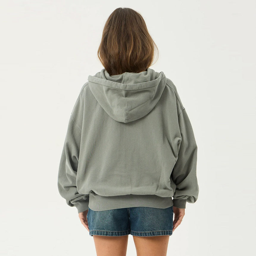 AFENDS Genesis Boxy Zip Hood - Washed Sycamore