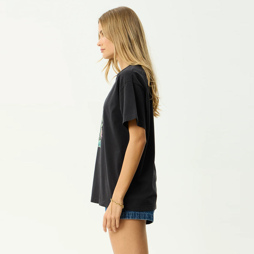 AFENDS Women's Good Nature Oversized Tee - Stone Black