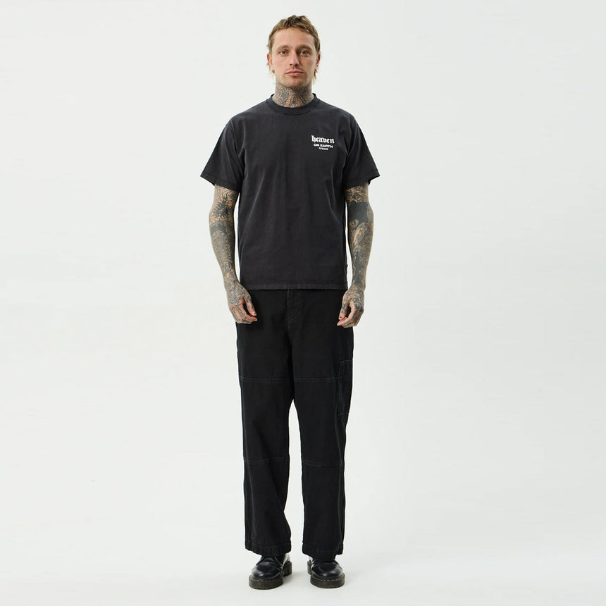 AFENDS Heaven Heavyweight Boxy Tee - Stone Black