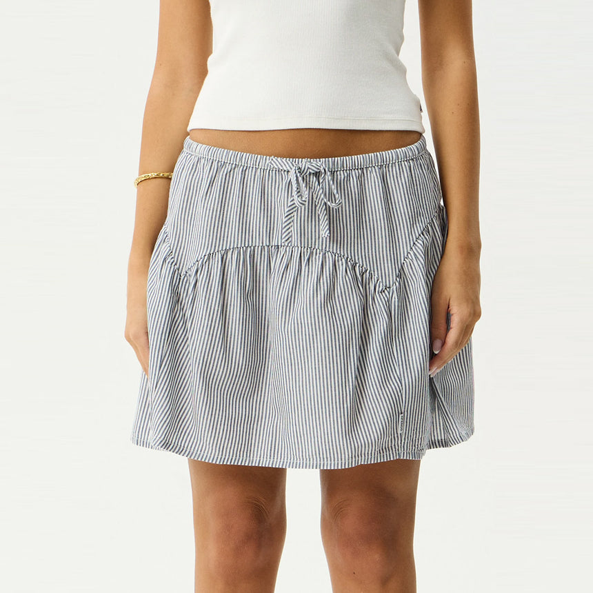AFENDS Intergalactic Mini Skirt - Navy Stripe