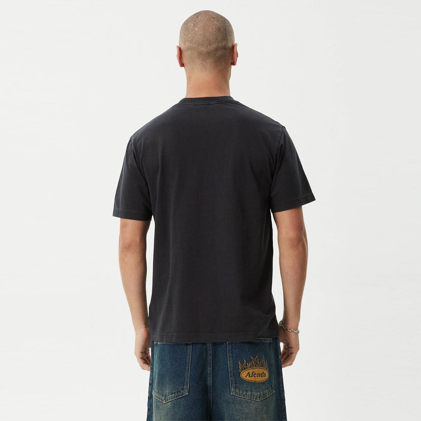 AFENDS Knock Knock Retro Tee - Stone Black