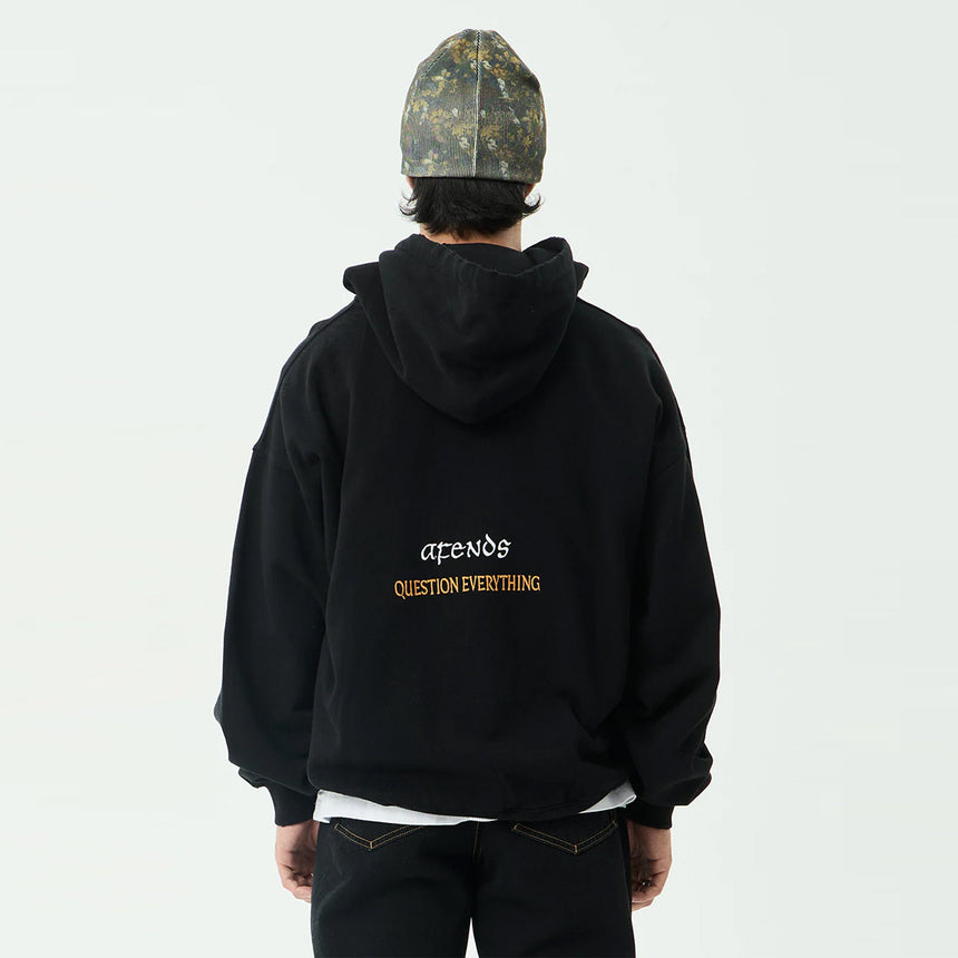 AFENDS Leap Boxy Pull On Hood - Black
