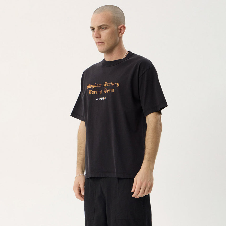 AFENDS Mayhem Recycled Heavyweight Boxy Tee - Stone Black