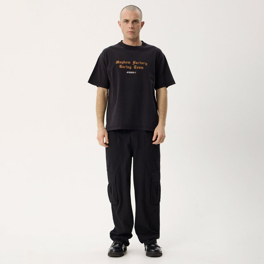AFENDS Mayhem Recycled Heavyweight Boxy Tee - Stone Black