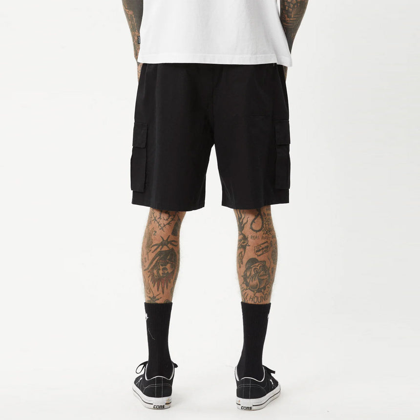 AFENDS Ninety Eights Oversized Cargo Short 20" - Black