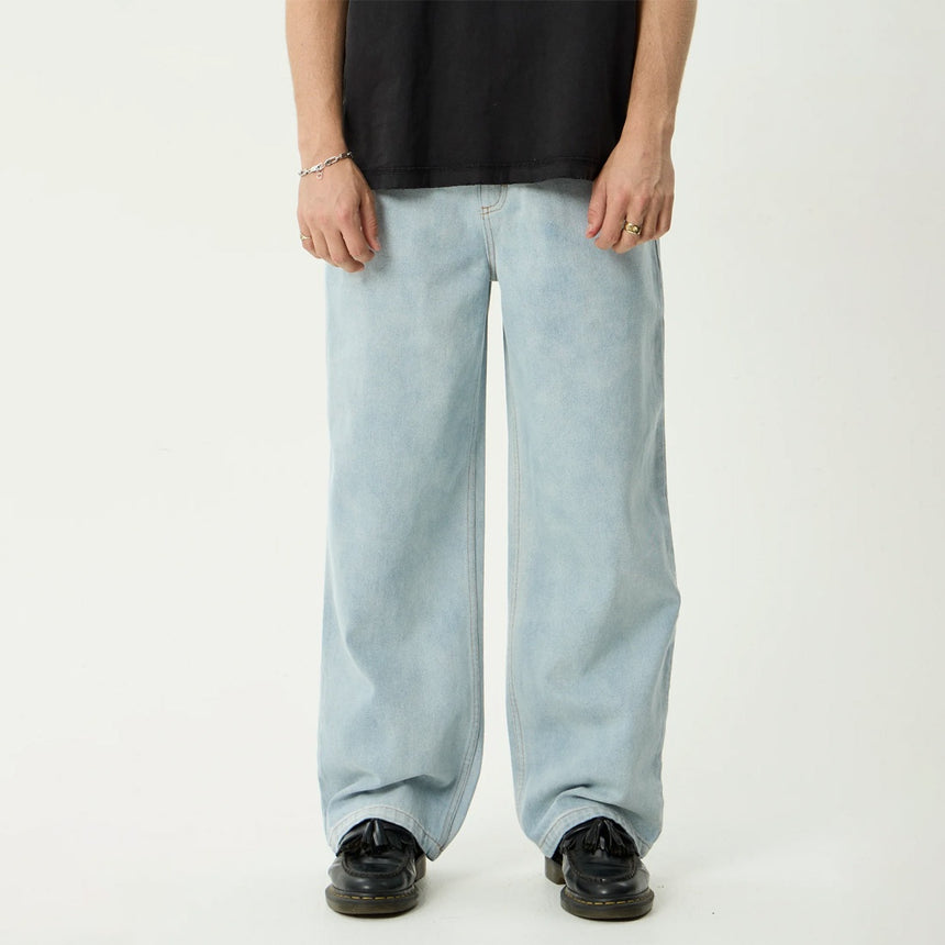 AFENDS Pablo Denim Baggy Jean - Stone Blue