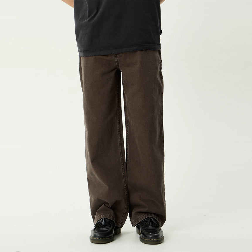 AFENDS Pablo Denim Baggy Jean - Washed Coffee