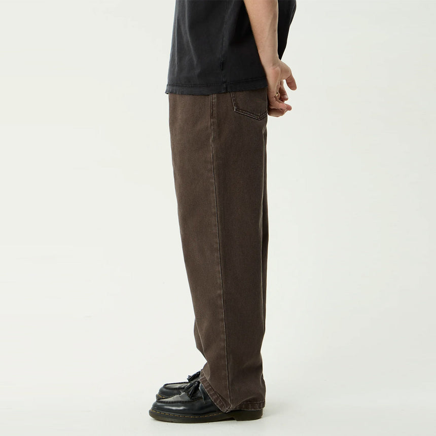 AFENDS Pablo Denim Baggy Jean - Washed Coffee