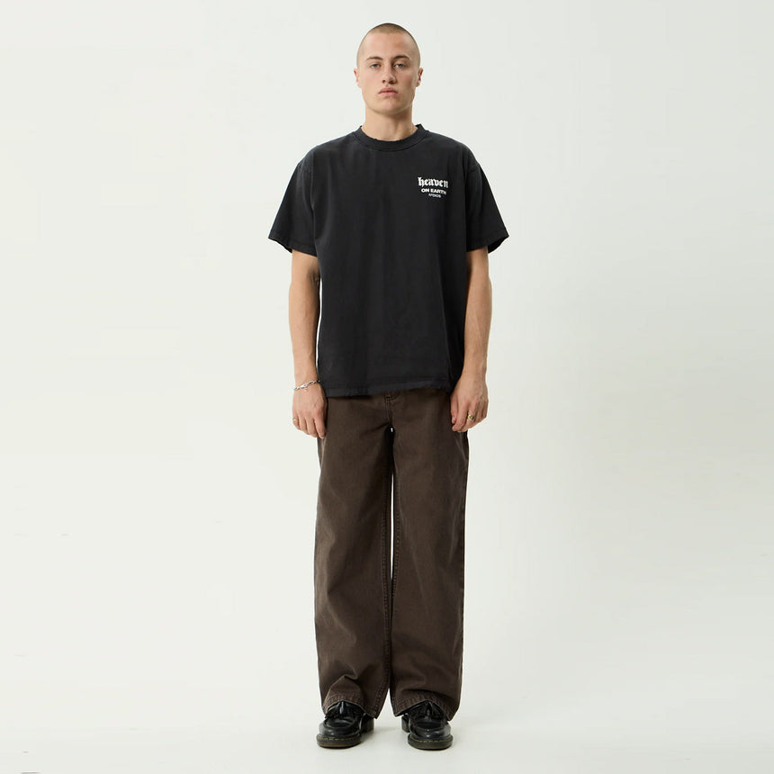 AFENDS Pablo Denim Baggy Jean - Washed Coffee