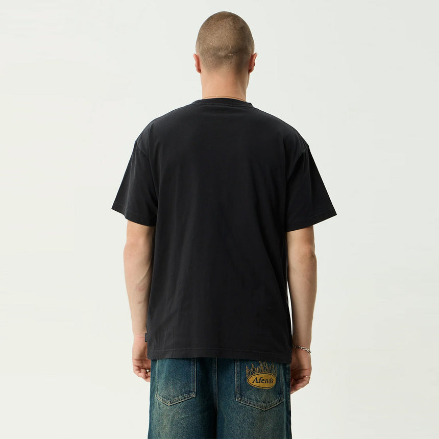 AFENDS Rocked Boxy Tee - Stone Black