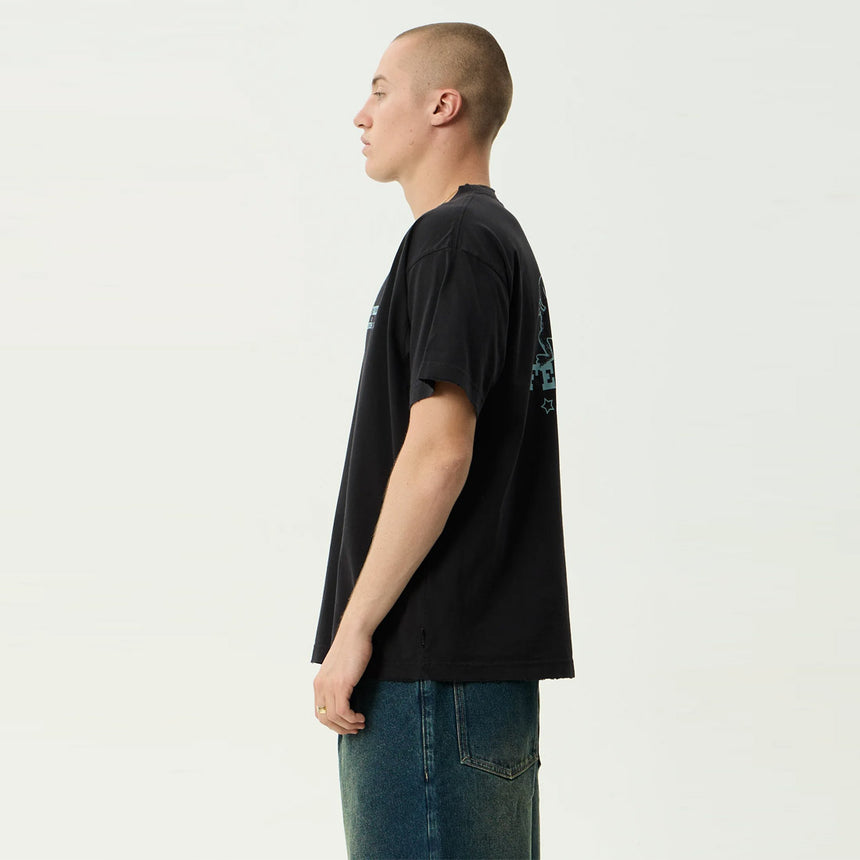 AFENDS Sonoran Boxy Tee - Stone Black