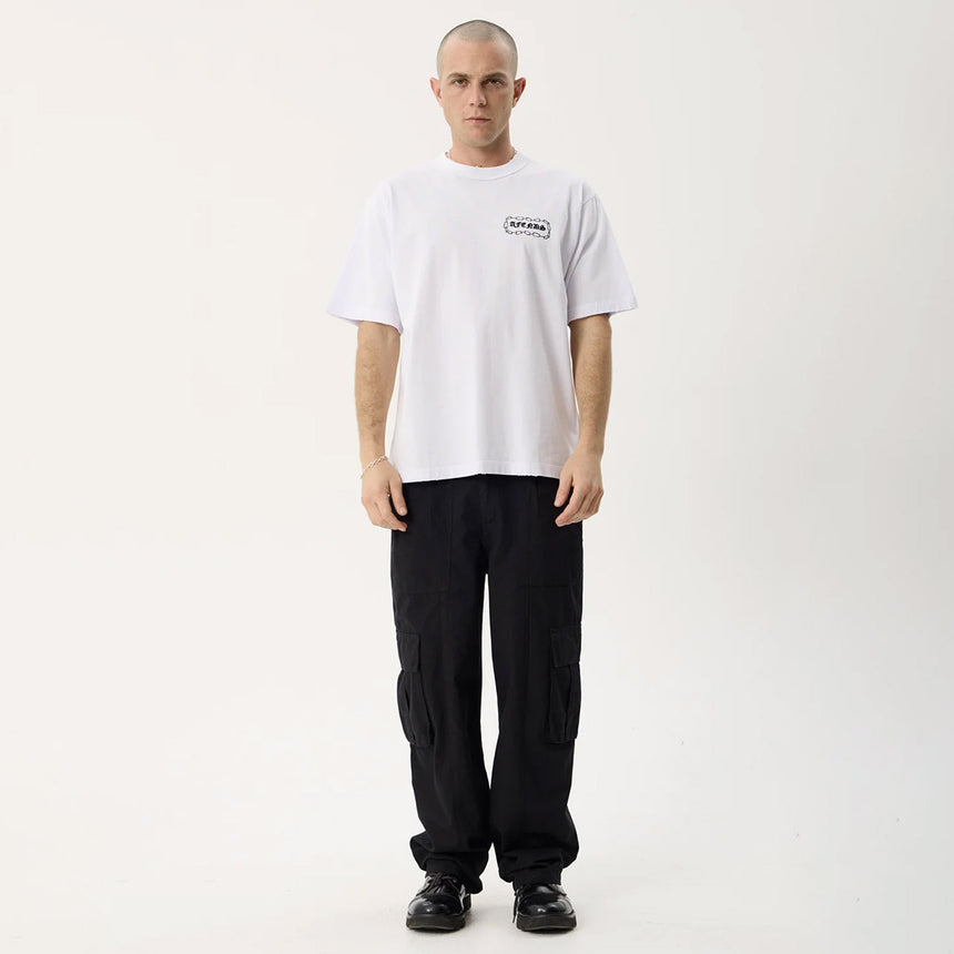 AFENDS Spiritual Recycled Heavyweight Boxy Tee - White