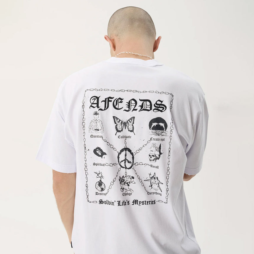 AFENDS Spiritual Recycled Heavyweight Boxy Tee - White
