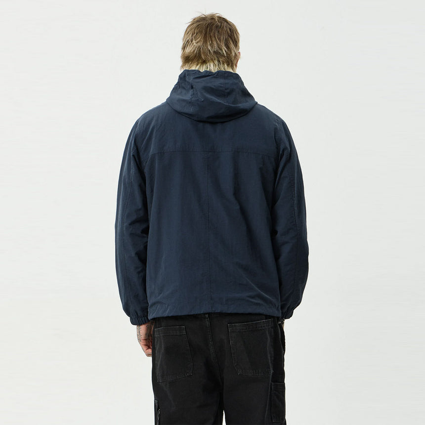 AFENDS System Water Resistant Spray Anorak Jacket - Deep Sea