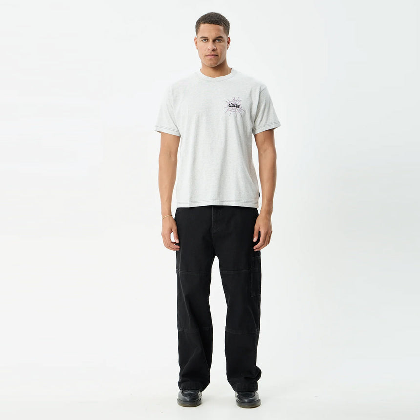 AFENDS Tangled Boxy Tee - Grey Marle