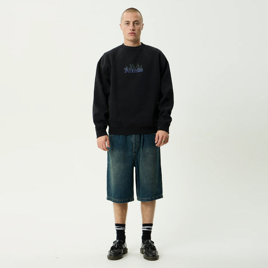 AFENDS Temporal Heavyweight Crew - Stone Black