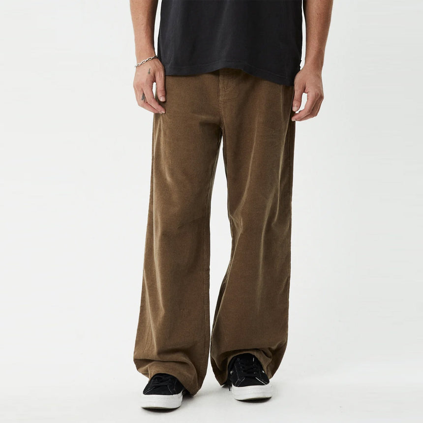 AFENDS Welcome Back Baggy Pleated Pant - Fossil