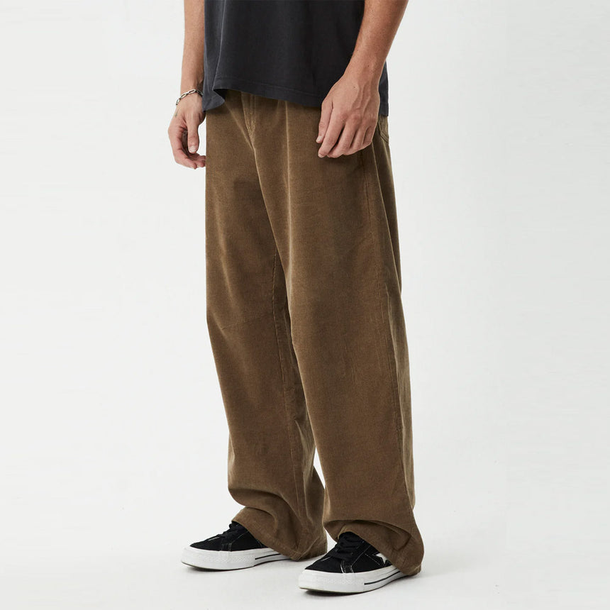 AFENDS Welcome Back Baggy Pleated Pant - Fossil