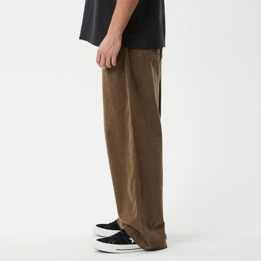 AFENDS Welcome Back Baggy Pleated Pant - Fossil