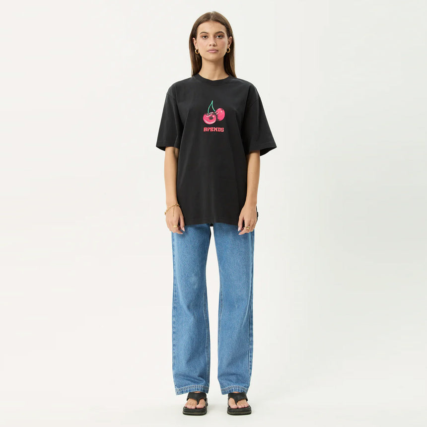 AFENDS Women's Abiza Retro Tee - Stone Black