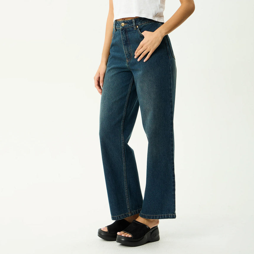 AFENDS Women's Bella Denim Wide Leg Baggy Jean - Vintage Wash