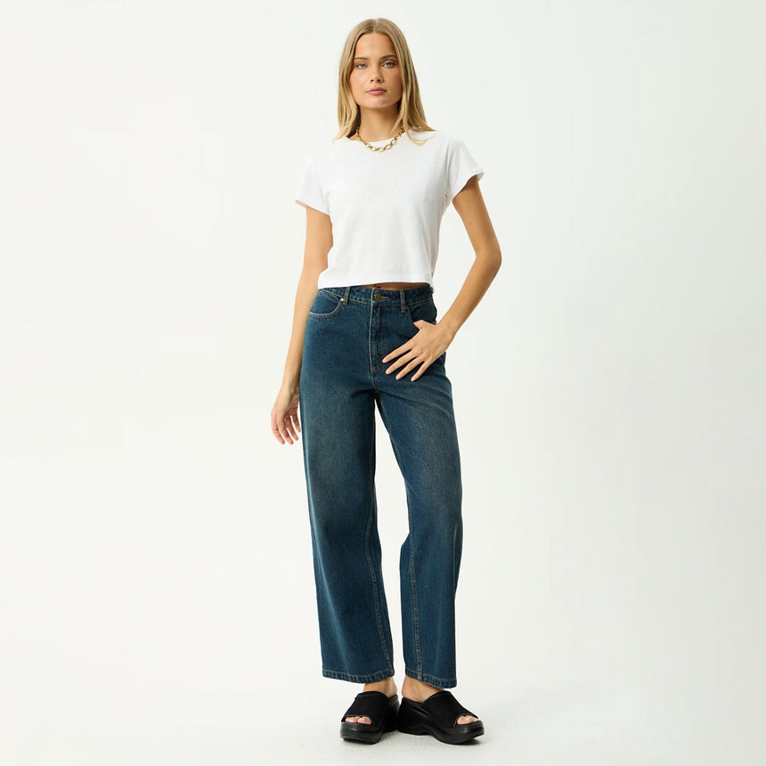 AFENDS Women's Bella Denim Wide Leg Baggy Jean - Vintage Wash