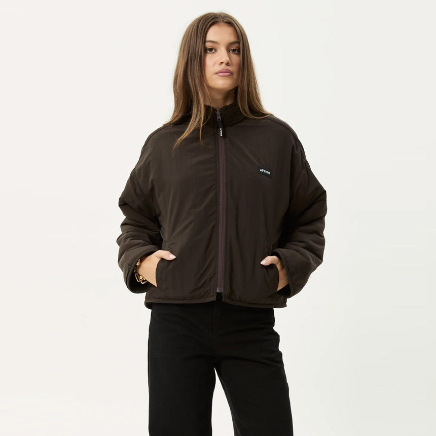AFENDS Women's Berlin Reversible Polar Fleece Jacket - Coffee