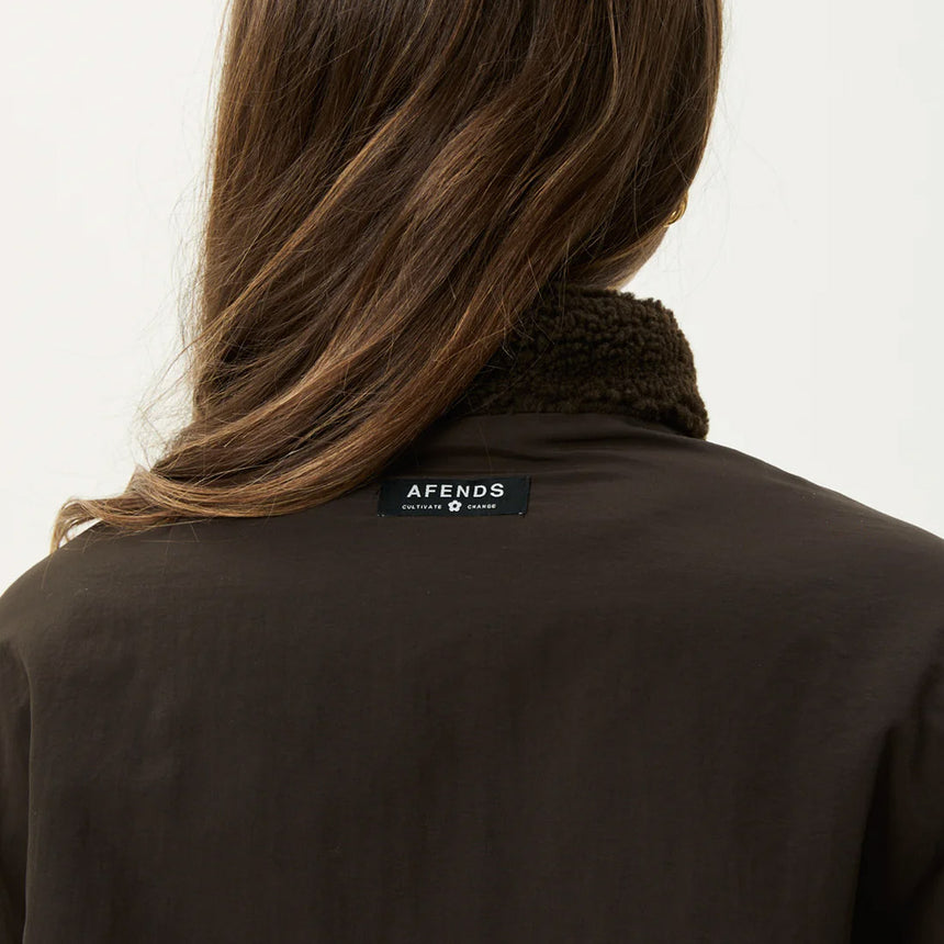 AFENDS Women's Berlin Reversible Polar Fleece Jacket - Coffee
