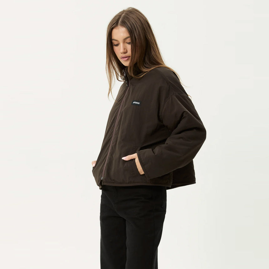 AFENDS Women's Berlin Reversible Polar Fleece Jacket - Coffee