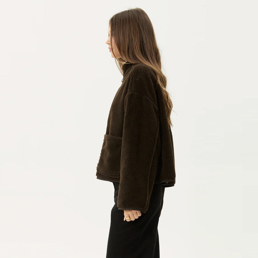AFENDS Women's Berlin Reversible Polar Fleece Jacket - Coffee
