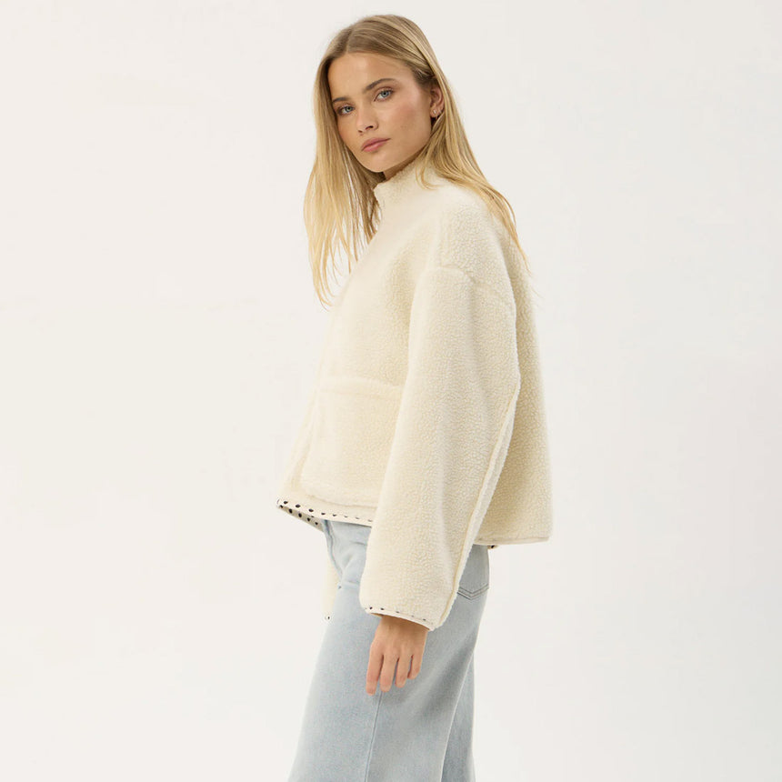 AFENDS Women's Berlin Reversible Recycled Polar Fleece Jacket - Moonbeam