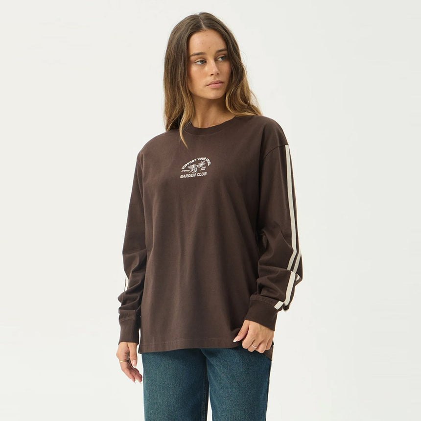 AFENDS Women's Community Garden Long Sleeve Tee - Coffee