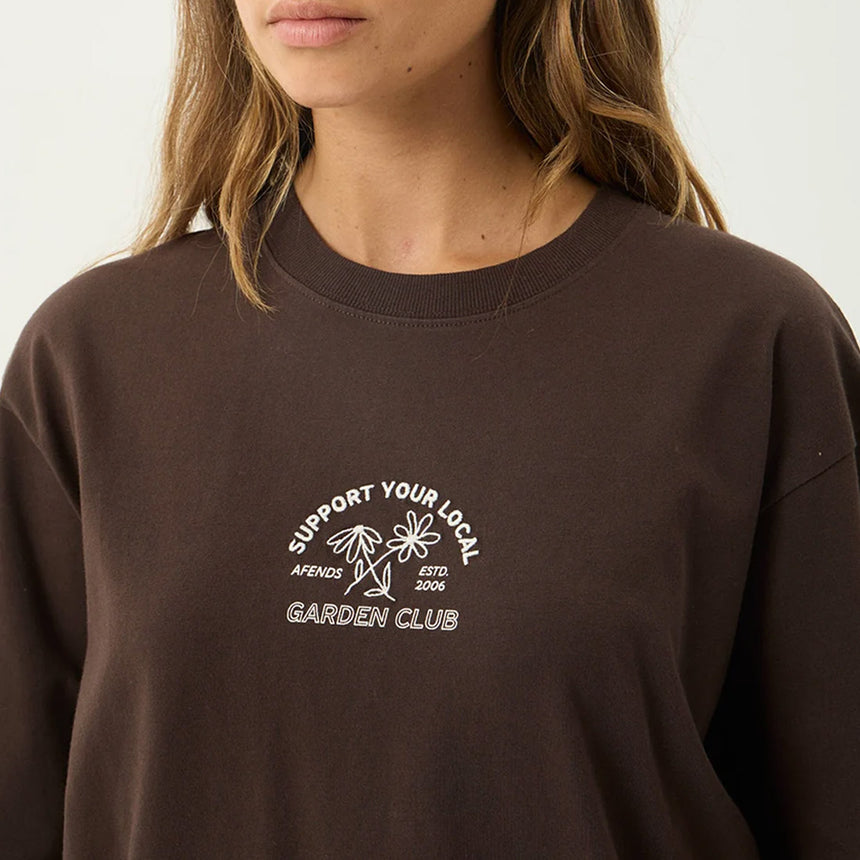AFENDS Women's Community Garden Long Sleeve Tee - Coffee