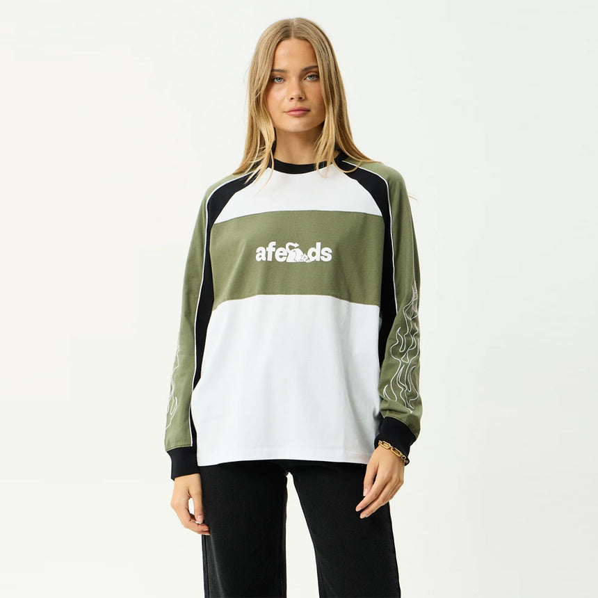 AFENDS Women's Dirts Long Sleeve Tee - Deep Olive