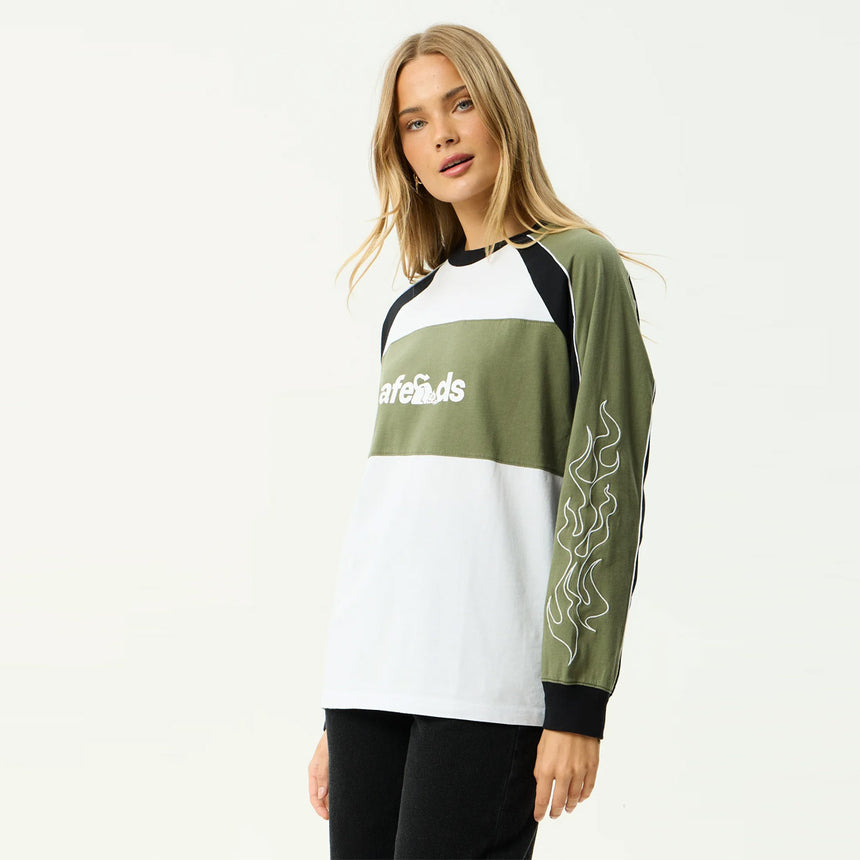AFENDS Women's Dirts Long Sleeve Tee - Deep Olive
