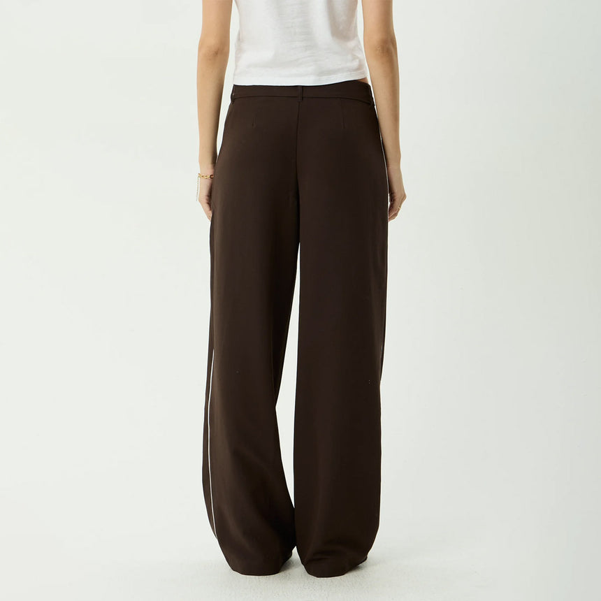 AFENDS Women's Dita Recycled Low Rise Trouser - Coffee
